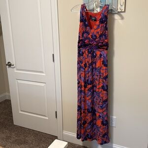 Maeve by Anthropologie Women’s Floral Macie Maxie Dress / Size 4 / Purple Coral